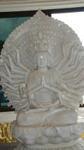 White Buddha in Temple at Viharasien