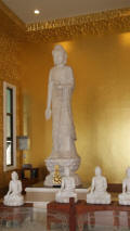 White Buddhas in Temple at Viharasien