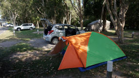 Camping at Dickys Beach
